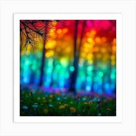 Rainbow Forest Art Print