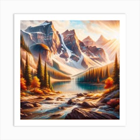 Sunrise Over The Mountains Art Print