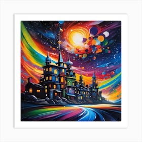 Colorful Night Sky Art Print