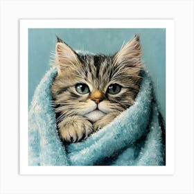 Bathroom Cat 5 Art Print