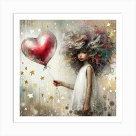 Heart Balloon Art Print