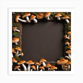 Frame With Mushrooms 1 Art Print