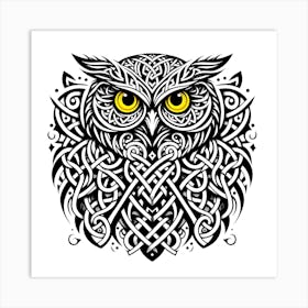 Celtic Owl Art Print