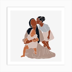 Mother And Child 3 Art Print
