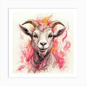 Goat Art 2 Art Print