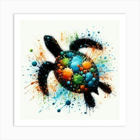 Splatter Turtle Art Print