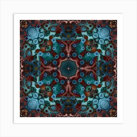 Abstraction Fractal Blue Art Print