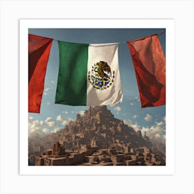 Flag Of Mexico 7 Art Print
