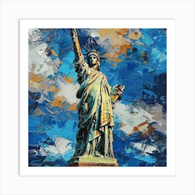 A Statue Of Liberty In New York Oil Painting Ill 1719923287 3 Art Print