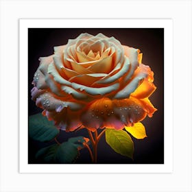 Illuminating A Delicate Bouquet Of Roses 2 Art Print