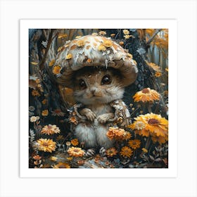 Squirrel In The Woods 1 Art Print