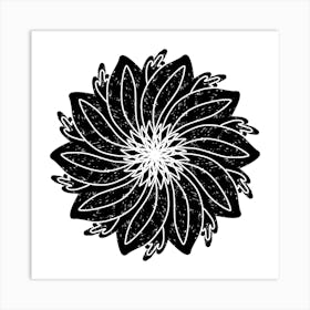 Black And White Flower 3 Art Print