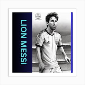 Lion Messi N 1 Art Print