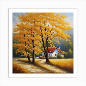 Autumn House Art Print