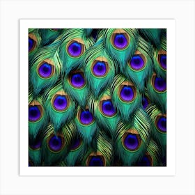 Peacock Feathers 5 Art Print