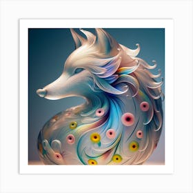 Glass Wolf 3 Art Print