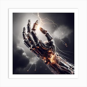 Lightning Hand Art Print