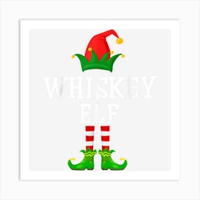 Whiskey Elf Funny Group Family Matching Christmas Pajamas Art Print