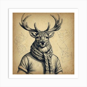 Deer Portrait 10 Art Print