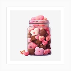 Valentine'S Day Candy Jar 2 Art Print