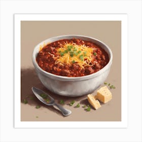 200852 Bowl Of Hearty Chili With Tender Chunks Of Beef, R Xl 1024 V1 0 Art Print