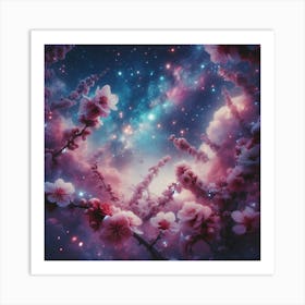 Cherry Blossoms In The Sky Art Print