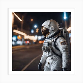 Astronaut In The City Art Print