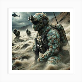 Venusian Commandos Environmental Camouflage Converted Art Print