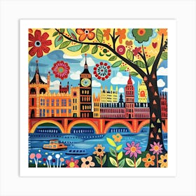 Kids Travel Illustration London 2 Art Print