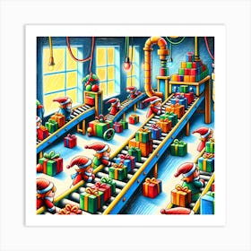 Super Kids Creativity:Christmas Factory Art Print