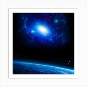 Cosmos Themed Illustration Capturing The Essence Of Elemental Magic With A Bright Double Star Patte (6) Art Print