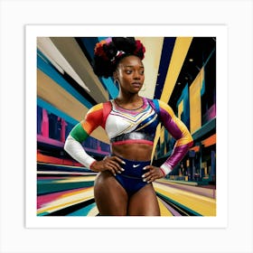 A Stunning Illustration Of Simone Biles The Olympi N7xv3gpsqh6 Kt3siujdma Qhk91hvmtf Uzkkwmf4kba Art Print