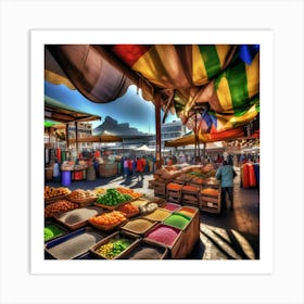 Farmers market Art Print