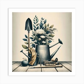 Garden Tools Art Print