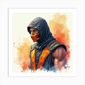 Mortal Kombat Ninja Fighter Concept Art (362) Art Print