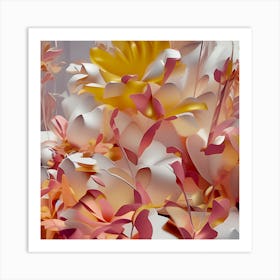 Paper Flowers 6 Art Print