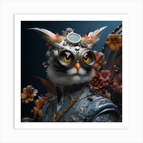 Steampunk Owl Art Print