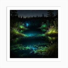 Night In The Forest 18 Art Print