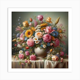 Vase with Flowers 4 Art Print