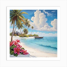 Beach Scene 3 Art Print