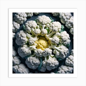 Frame Created From Cauliflower On Edges And Nothing In Middle Haze Ultra Detailed Film Photograph (5) Art Print