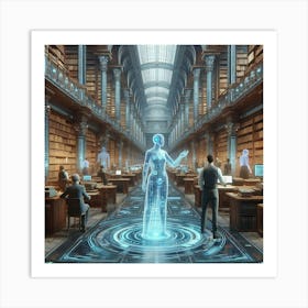 Library Of The Future 3 Art Print