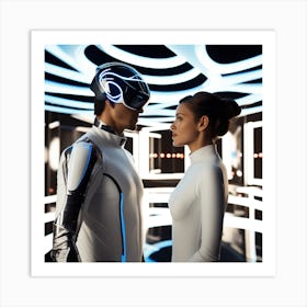 Futuristic Couple 20 Art Print