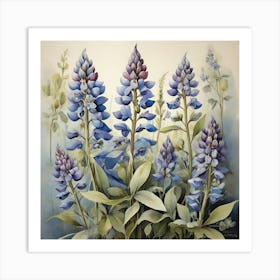 Lupines art print Art Print