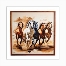 Horses Running Art Print