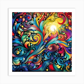 Colorful Swirls Art Print