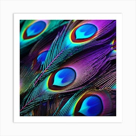 Peacock Feathers 18 Art Print