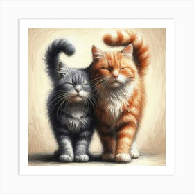 Two Cats 1 Art Print