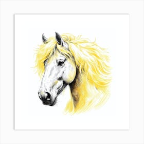 Yellow Horse Art Print