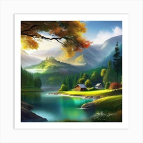 Landscape Painting 229 Art Print